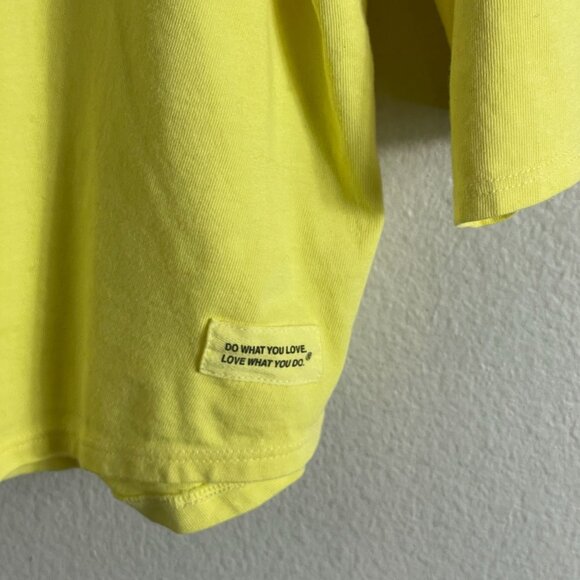 Life Is Good Womens XL Purrrsonal Assistant Cat Tee Shirt Yellow 3/4 Sleeve - Picture 7 of 8